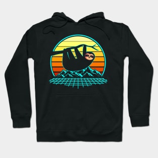 Sloth Vintage Retro 80s Gift Hoodie